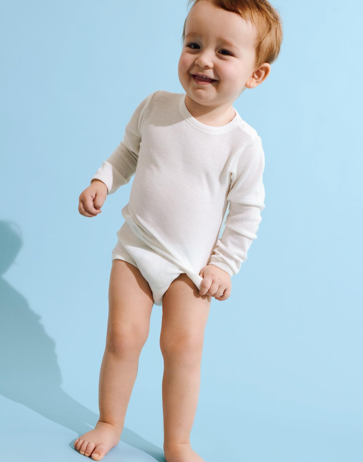 Dilling Body aus natürlicher Merinowolle/Seide für Babys