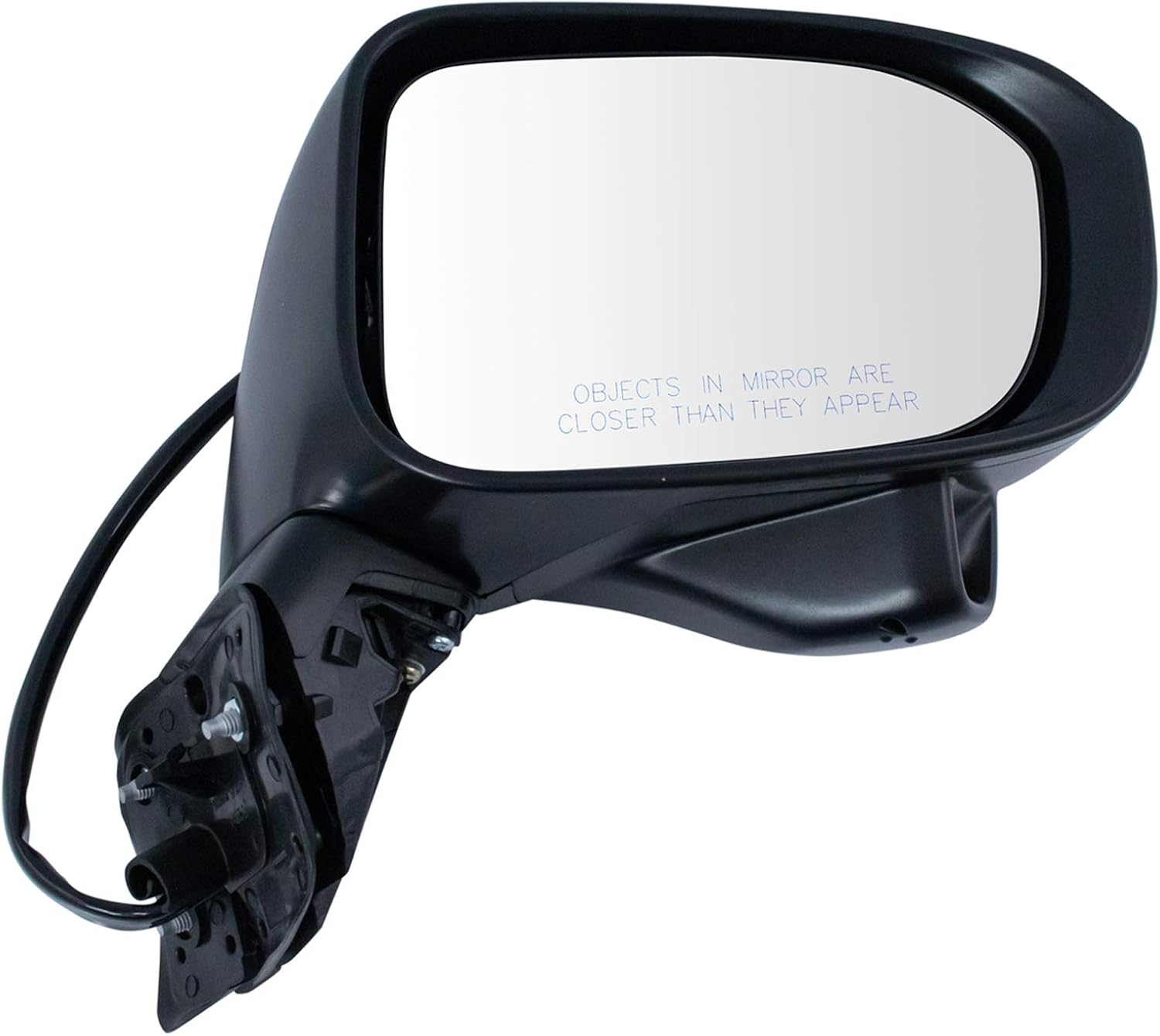 TRQ Passenger Side Mirror Assembly Power Camera Smooth Black Compatible with 2014-2015 Honda Civic Sedan