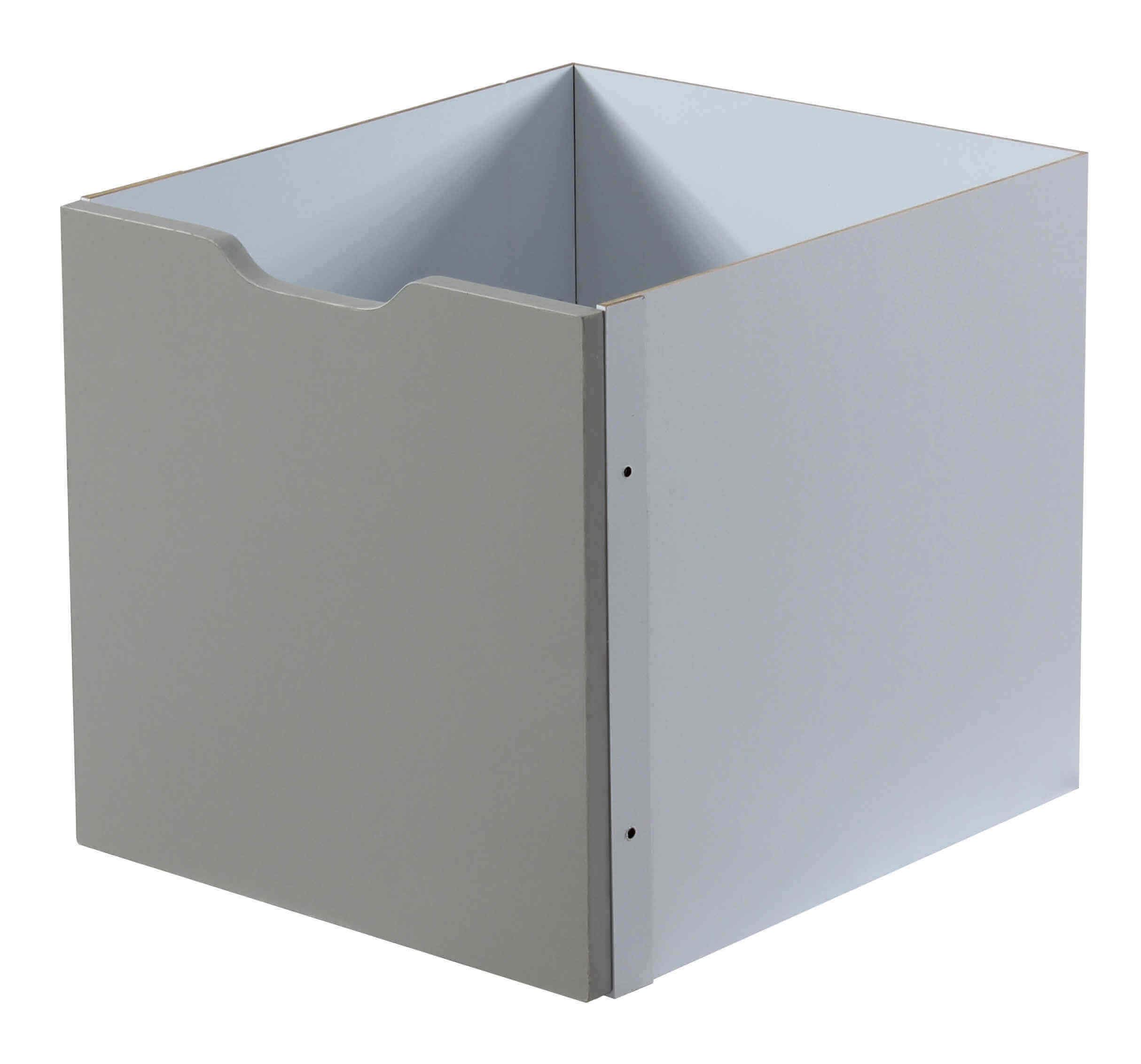 Home Source Hinged Cupboard for Deluxe Cube Storage Display Unit, Grey, Single