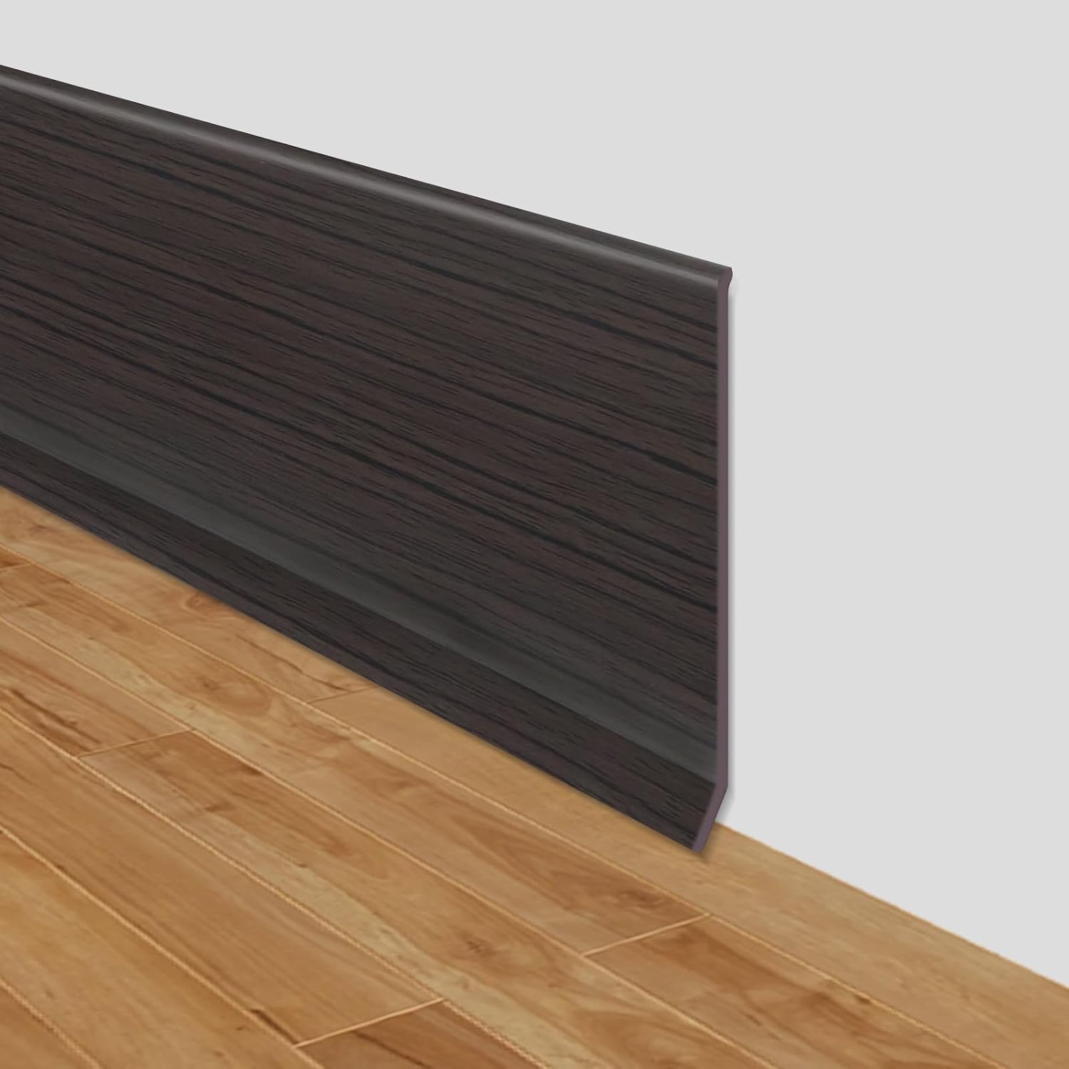 Rodapié autoadhesivo PVC negro nogal 10 cm x 6 m