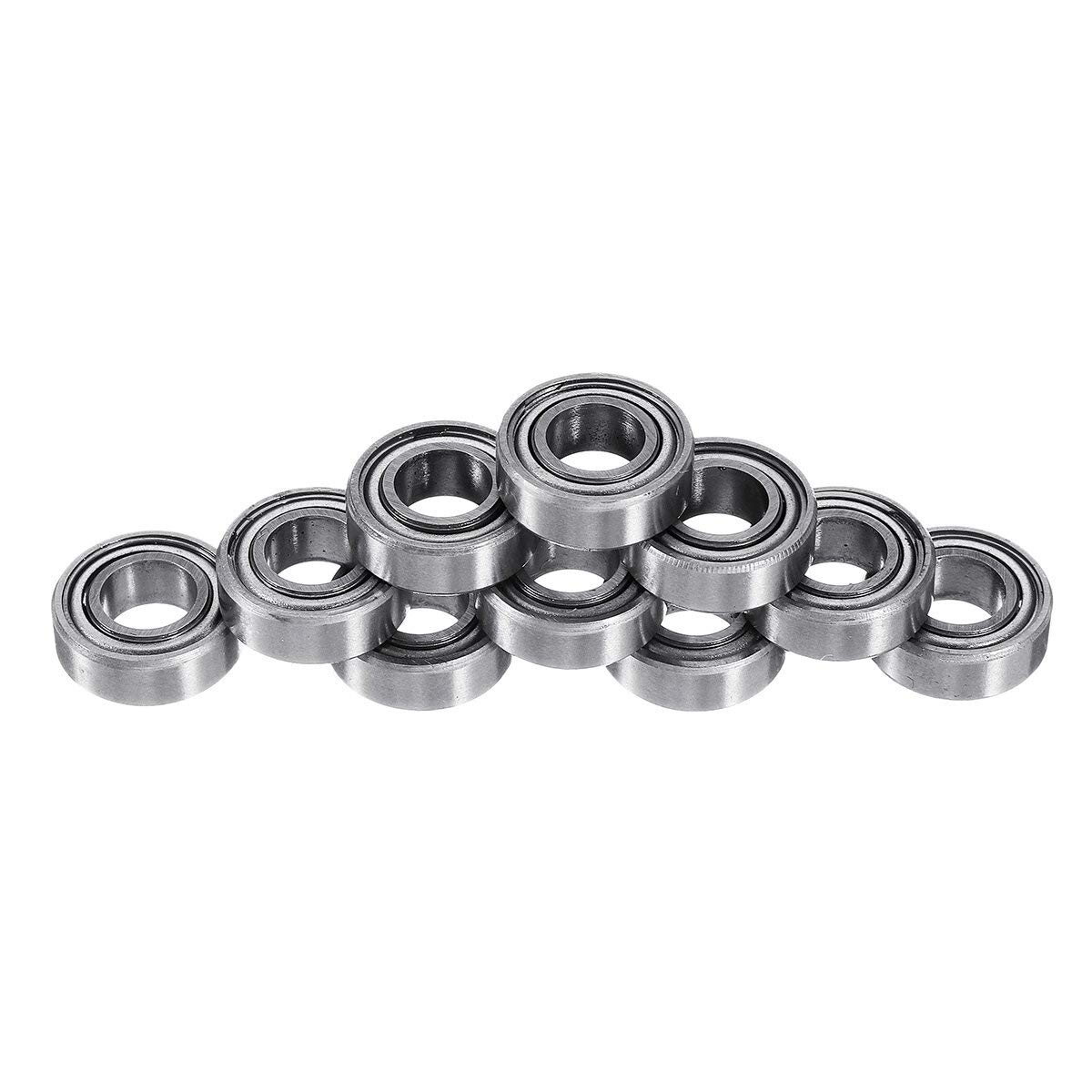 10 Uds. Rodamiento rígido de Bolas blindado Acero 6mm x 12mm 4mm MR126zz
