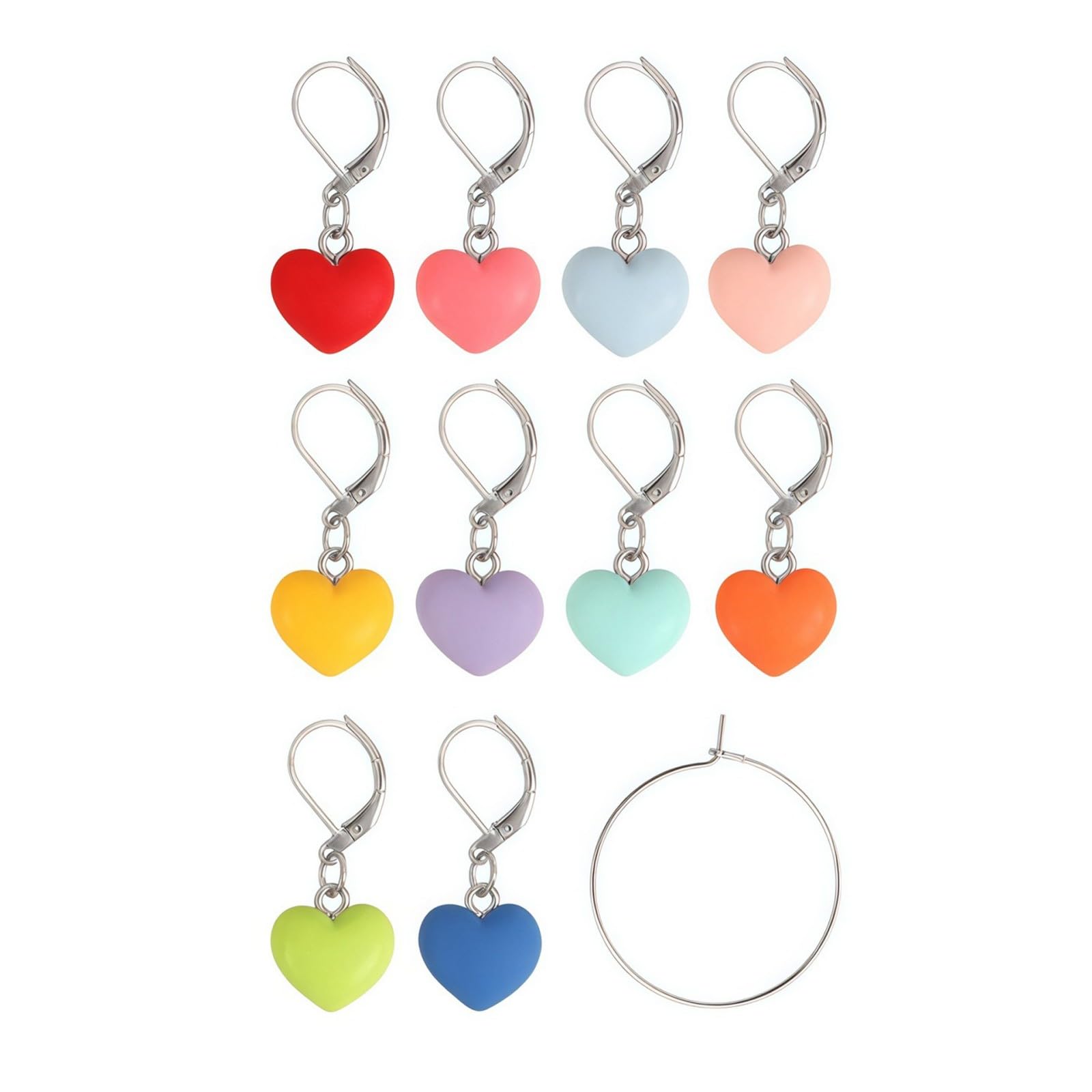 Row Clips Metal Progress Holders with Opening Clasps for Crochet Rows and Needlework Charms Set Pack Use Progress Holders Craft Clips Place Counters Needlework Tools Removable Clasps Knitting Row Clip