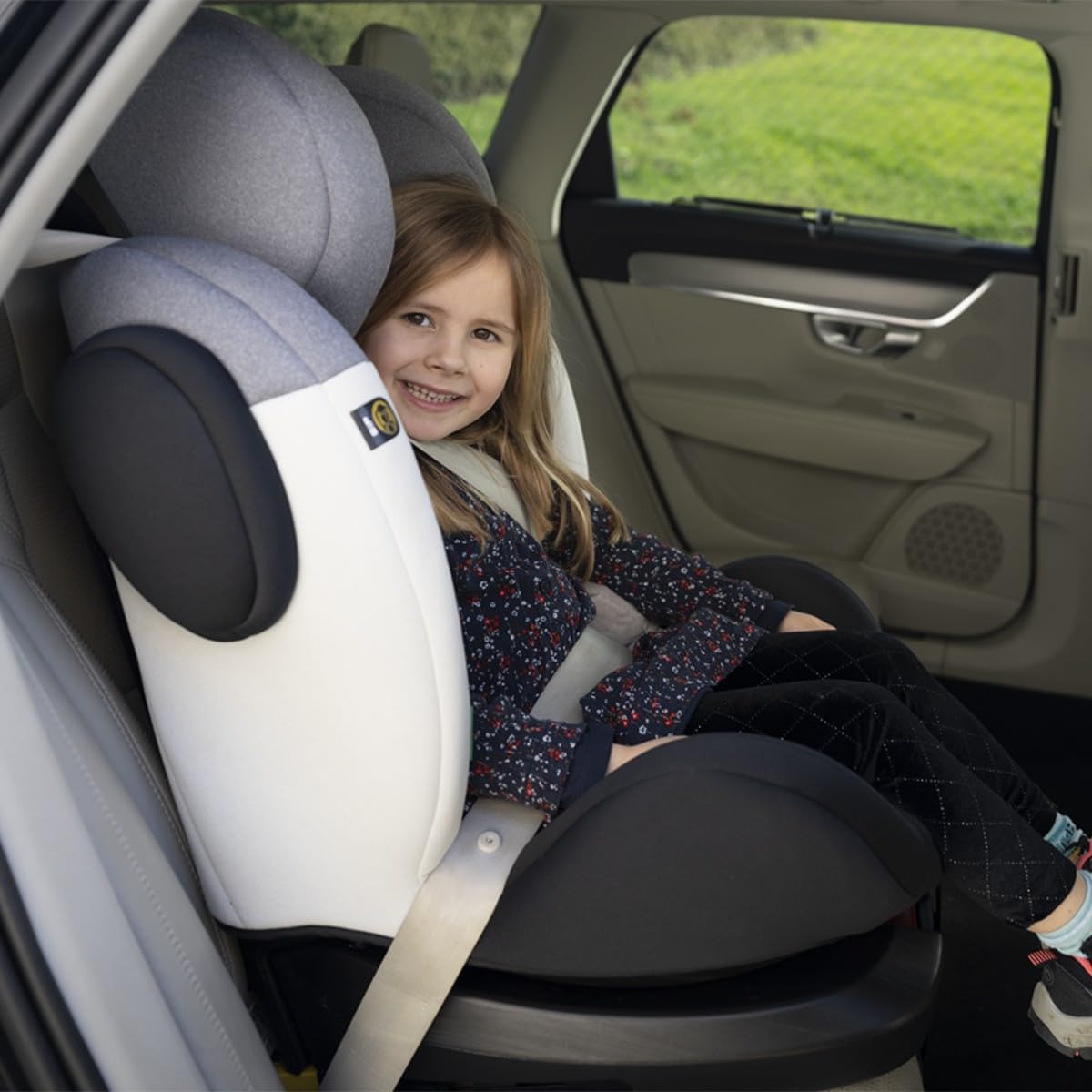 Siège-auto Pivotant 360° ZELI - i-Size Évolutif 40 à 150 cm (0-36 kg) - Isofix & Top Tether Noir avec canopy