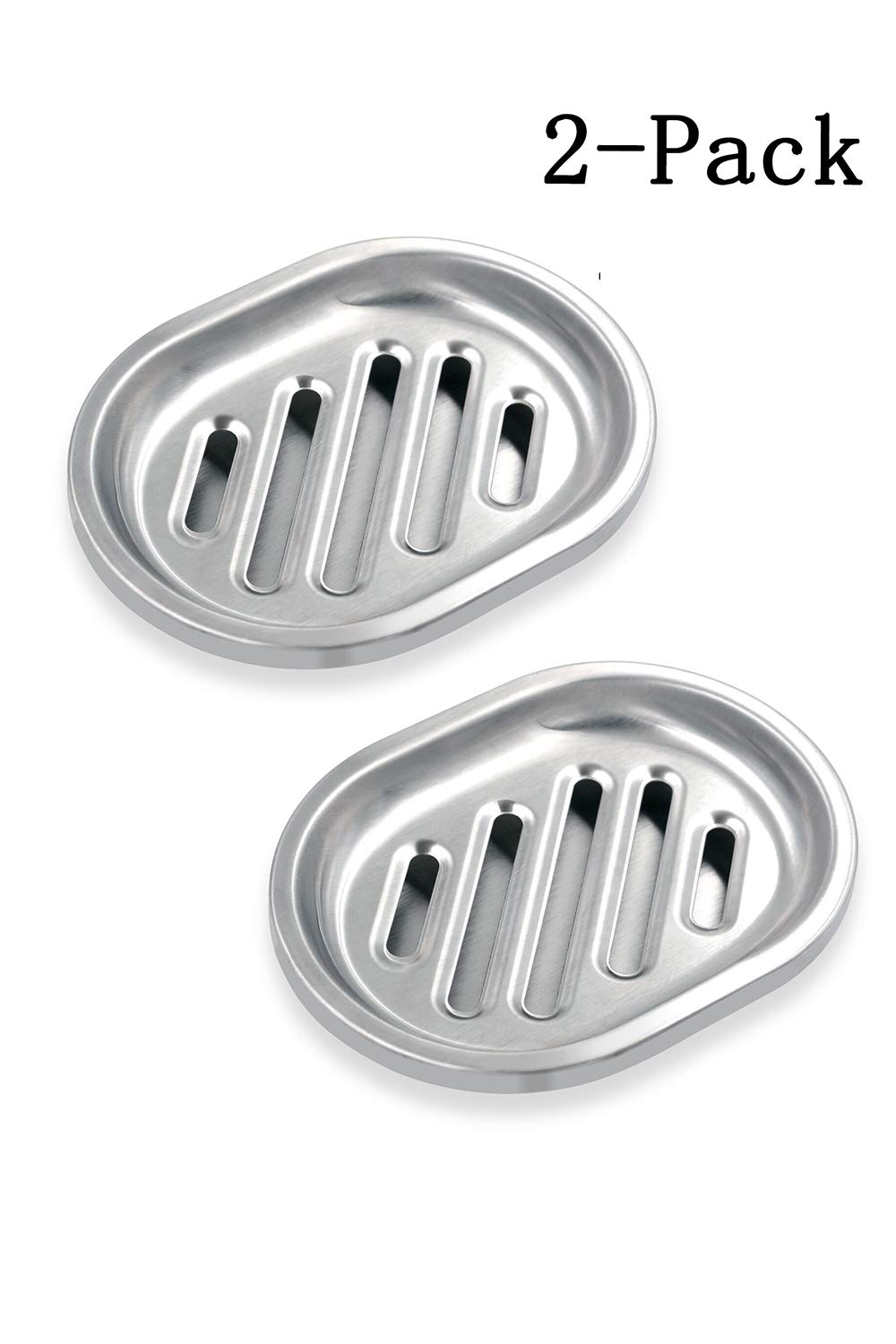 Jabonera de acero inoxidable con boquilla de drenaje, protector de jabón de metal cepillado para baño, ducha, bañera, fregadero de cocina, duradero y elegante 8