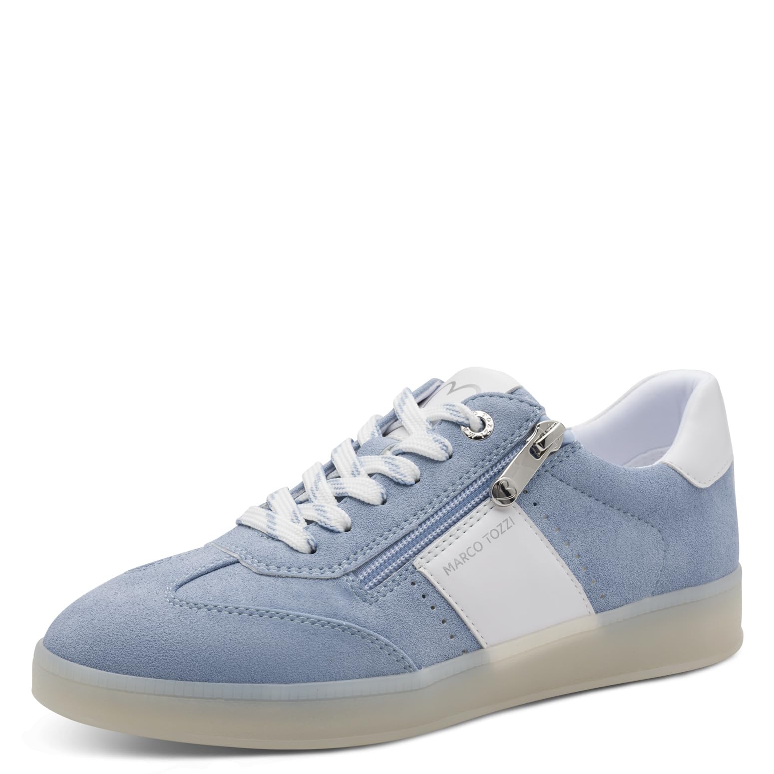 MARCO TOZZI Women's Sneaker Soft Feel Me Removable Footbed Soft Lining Modern, Blue (Polar), 4.5 UK