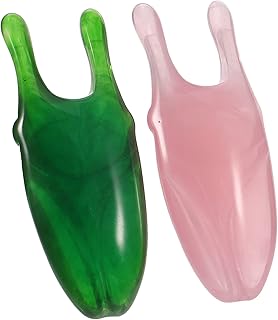 GOOHOCHY 2 Pçs Raspador De Nariz Facial Massageador Traseiro Placa Guasha Para Trás Placa Guasha Massageador De Pescoço Ferramenta Multiuso Massageador Facial Placa Guasha De Resina