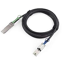 Vista 4 de ipolex QSFP (SFF-8436) a MiniSAS SFF-8088 DDR Hybrid SAS Cable para Netapp, Pasivo, Hasta 10 Gbps, 100 Ohm, 3.3 ft