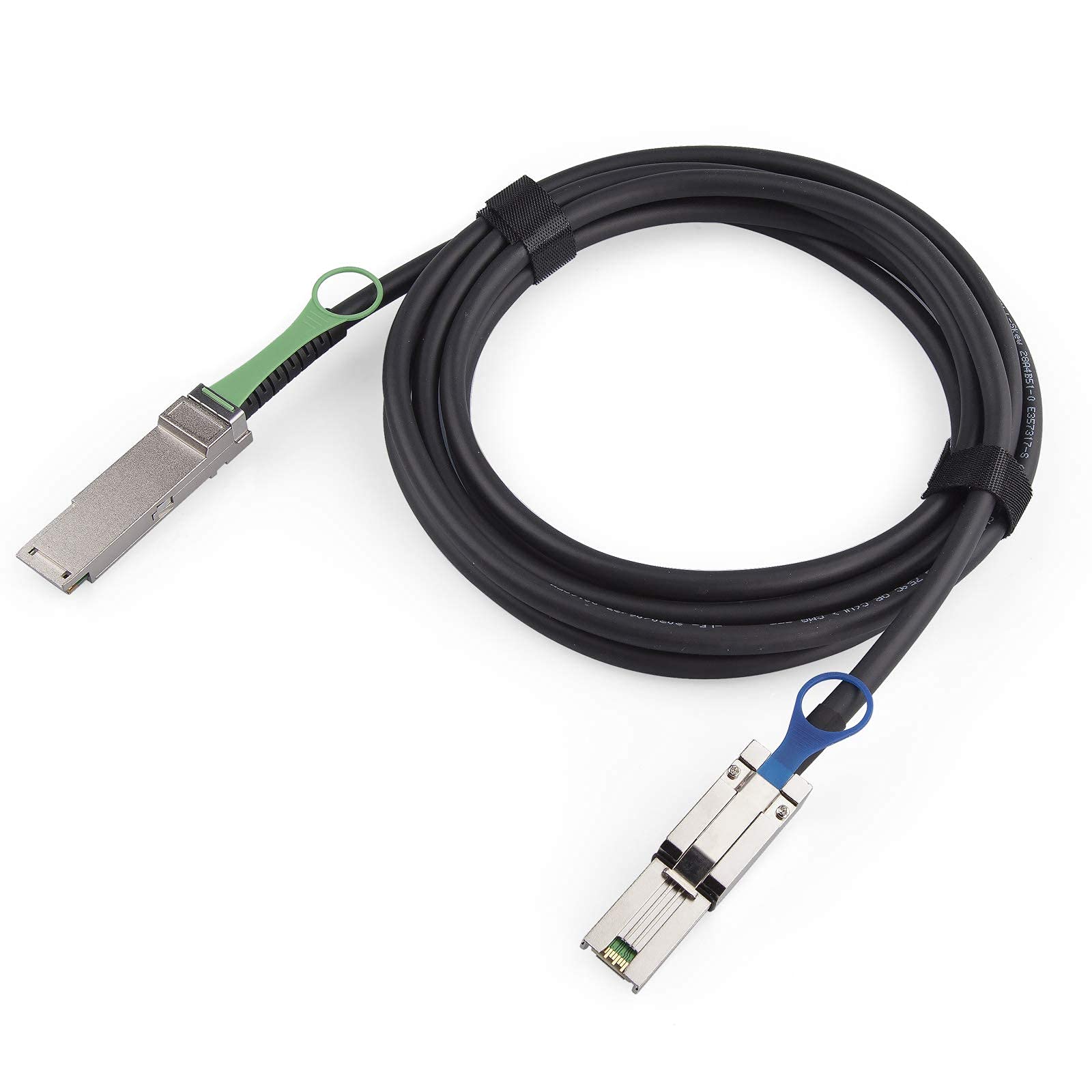 10Gtek® QSFP (SFF-8436) to MiniSAS HD SFF-8088 DDR Hybrid SAS Cable, External Mini SAS Kupfer Passive Cable for NetApp, 100-Ohm, 28AWG, 3-Meter(9.8-ft)