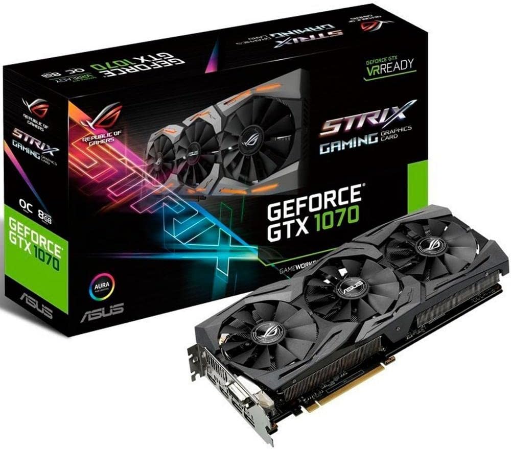 STIKBOX Asus ROG Strix Geforce GTX1070 8G Gaming Internal Graphic Card 8192 MB