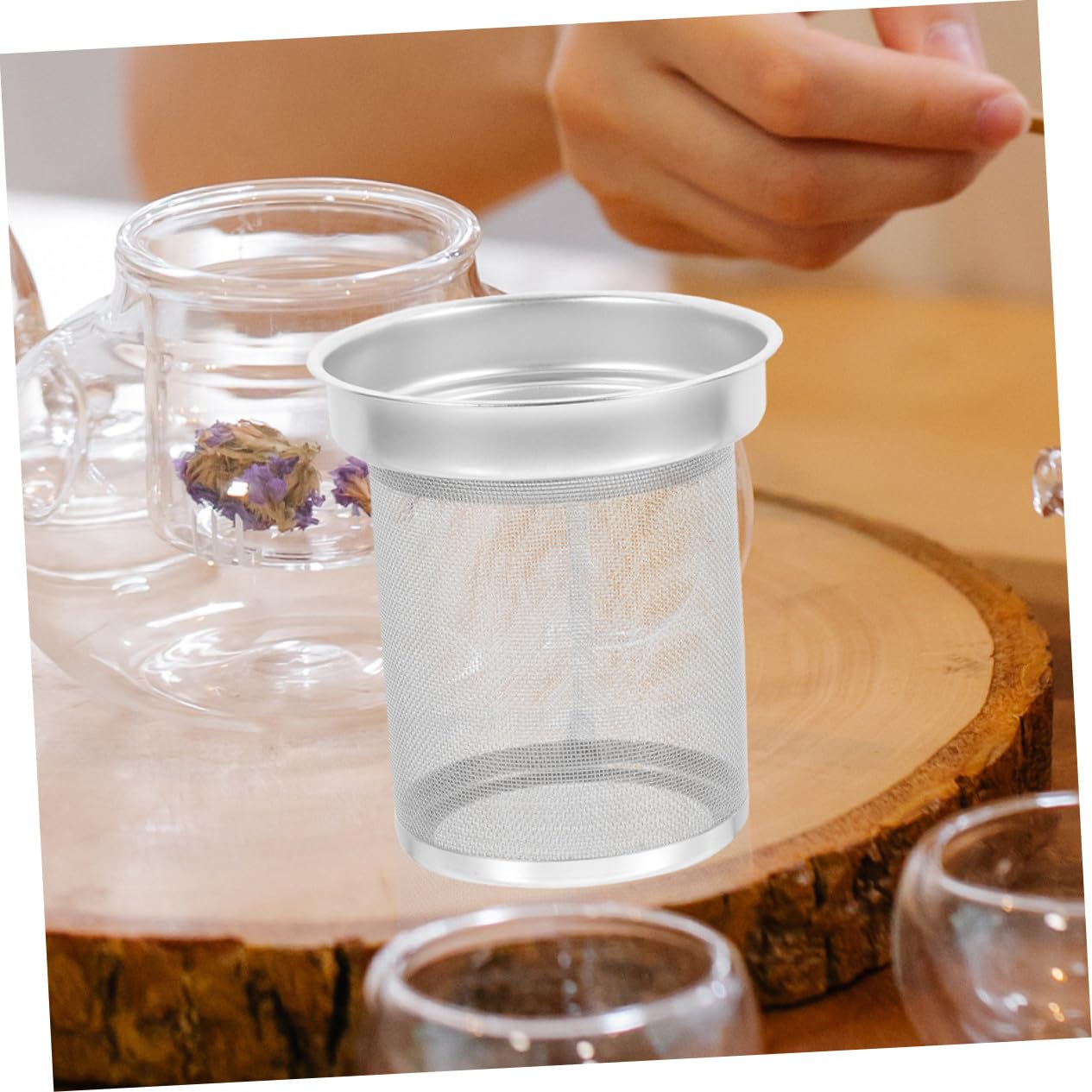 Filtre à Thé Inox Acier Inoxydable Résistant avec Maille Fine Passoire Infuseur Compacte et Pratique pour Amateurs de Thé et Rouille Compatible Théière et Bouilloire