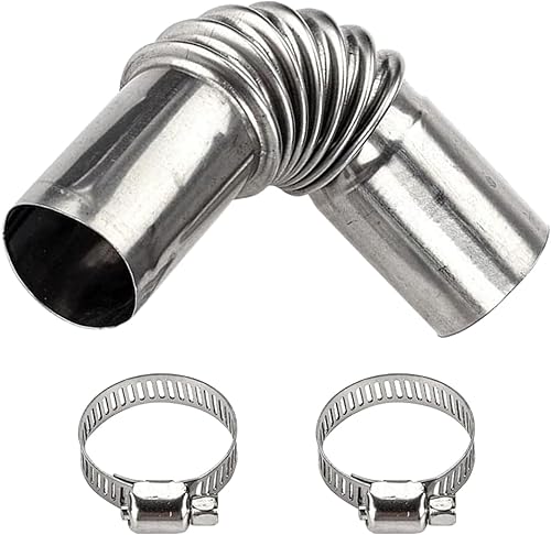 gunhunt 1 pieza de repuesto de tubo de escape de automóvil, codo de 5.11 pulgadas, conexión de adaptador de componente de vehículo de metal