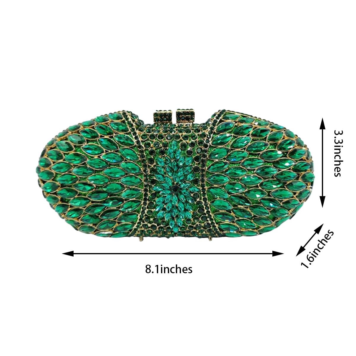 QMLGB Shining Women Rhinestone Clutch Diamond Purse Hollow Out Evening Handbag Party Clutch Bag for Wedding Prom, Violet