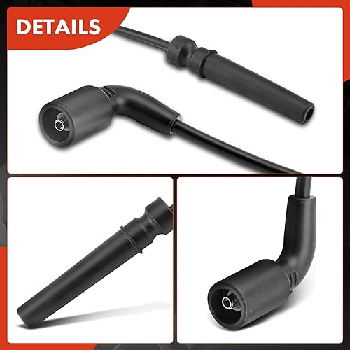 Miniatura 7 de A-Premium Juego de 4 cables de bujía de encendido compatibles con Chevrolet Aveo 2004-2008, Aveo5 2006-2008 y Daewoo Lanos 1999-2002 y Pontiac Wave