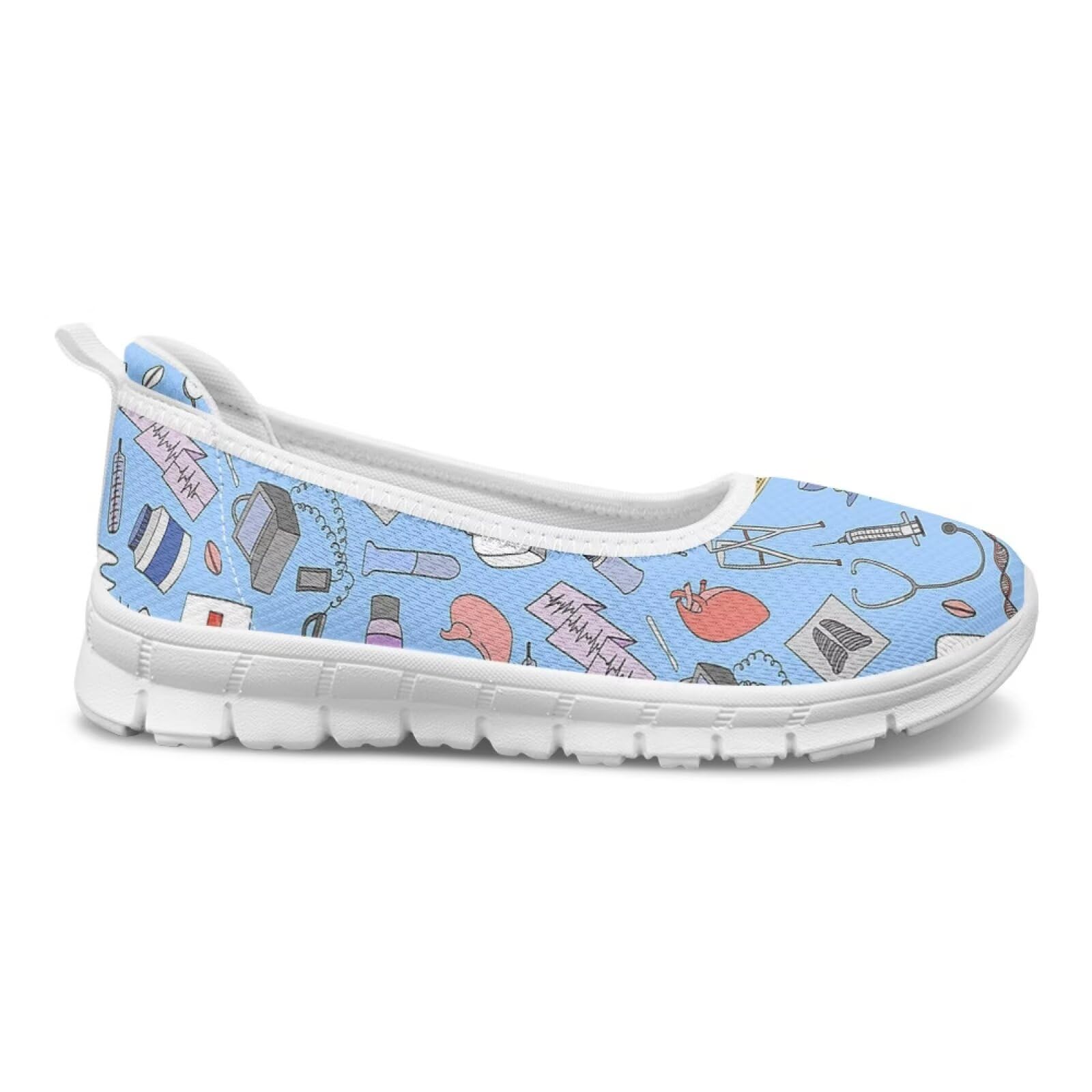 chaqlin Damskie buty do biegania, płaskie buty na bose stopy, lekkie damskie wsuwane buty do chodzenia, buty pielęgniarskie