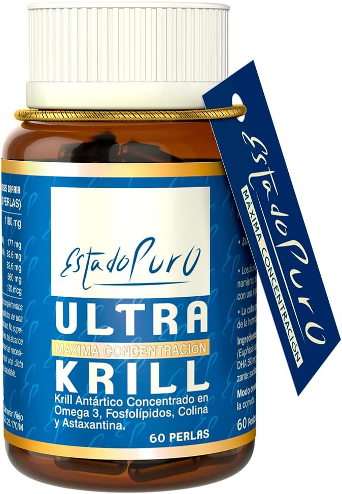 Zuivere krillolie | Krill Oil Omega 3 Ultra concentraat (590 mg) | Geoptimaliseerd met astaxanthine | Antarctische oorsprong gecertificeerd, zonder visnasmaak | 60 capsules | TONGIL