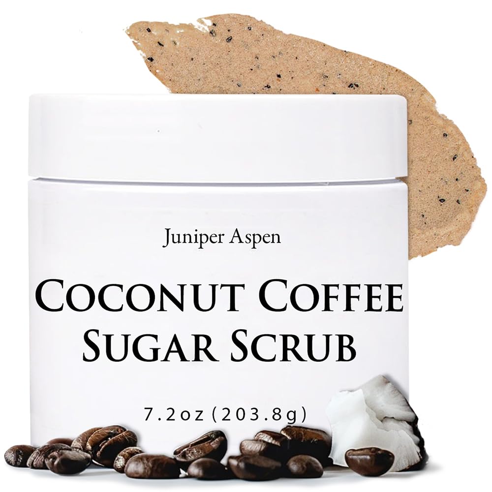 Coconut Coffee Sugar Body Scrub, Exfoliating Sugar Scrub