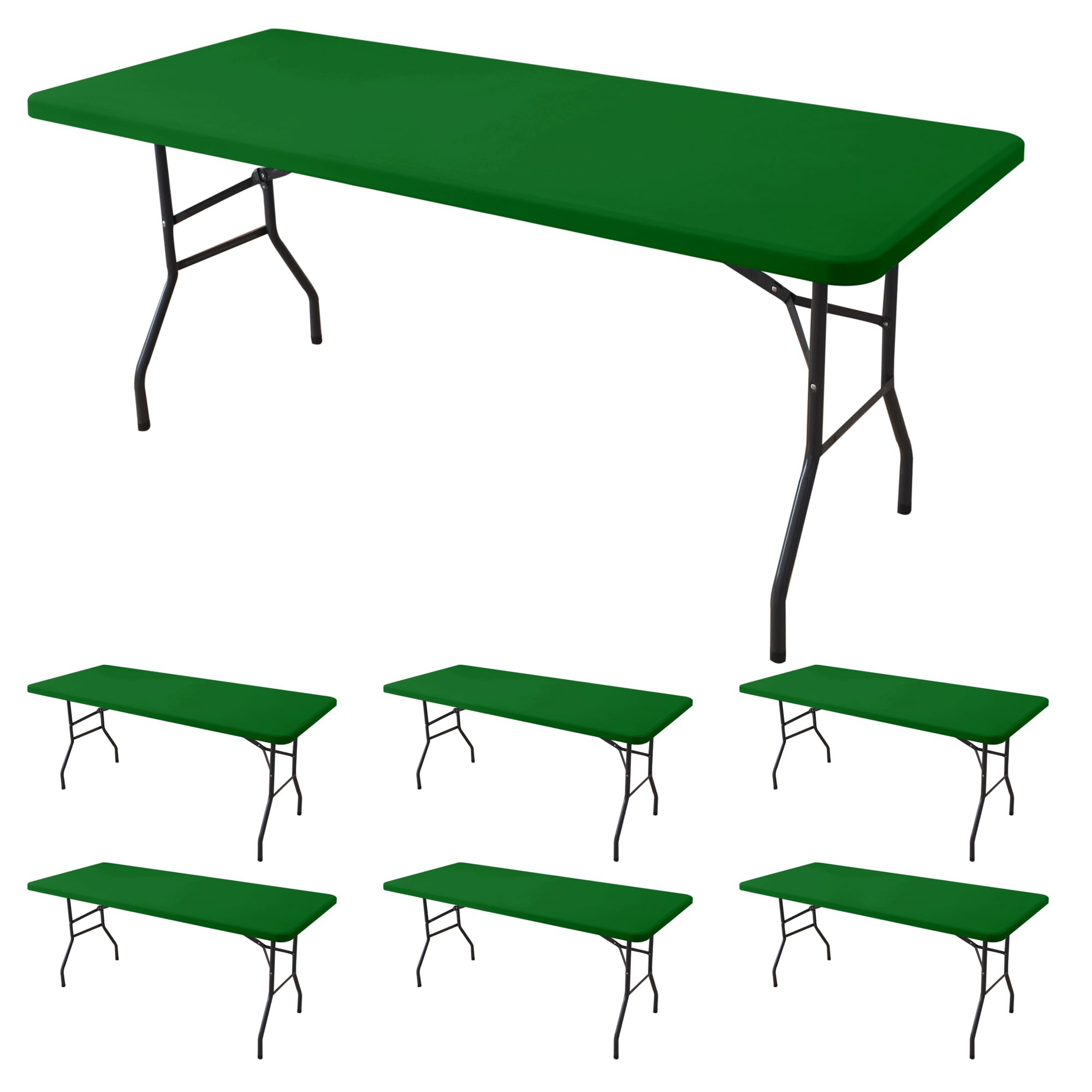 Black Fitted Tablecloth - 6ft Rectangle -20 Black Fitted Tablecloth - 6ft Rectangle -20