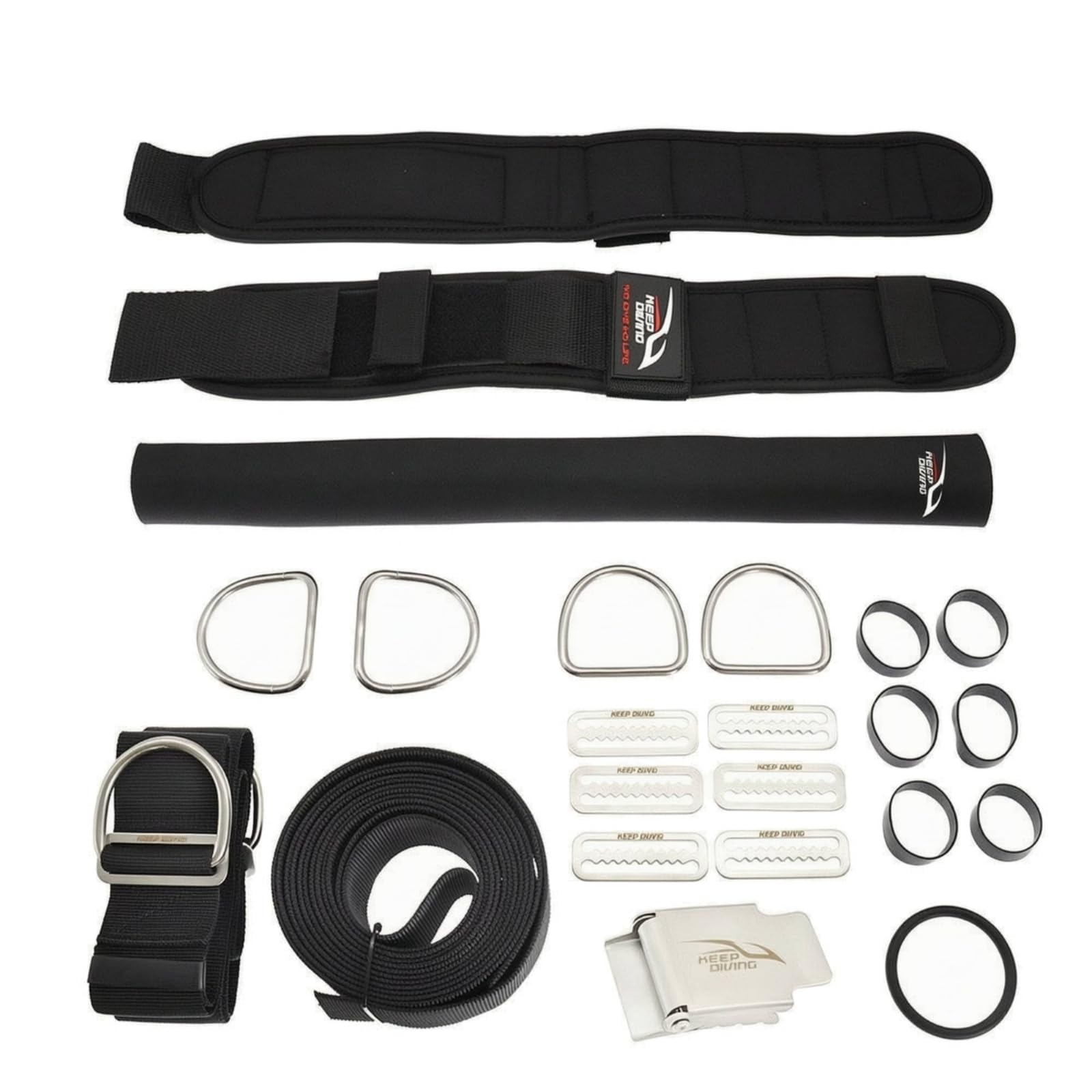 Scuba Diving Harness Tauchgeschirr Tauchsystem Rückenplatten-harness mit Stark Gepolsterten Schultergurten Edelstahl-d-ringen Verstellbarem Bauchgurt