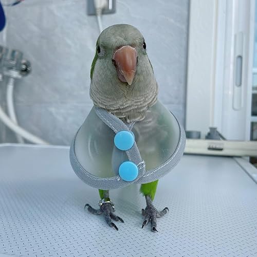 Miniatura 2 de Collar de cono de loro ajustable, cuello de algodón seguro y práctico para evitar mordeduras y lamer heridas, para ayudar a sanar (6.6 ft)