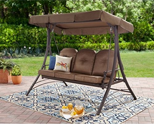 Mainstay Hammock Swing for 3-Person (Hammock Swing, Brown)