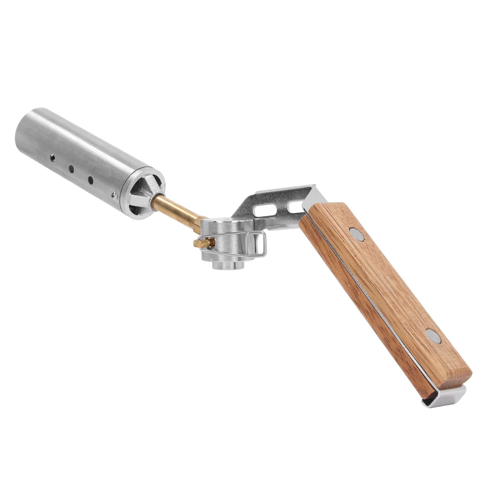 Focket Torche de Cuisine, 4000 Kcal Haute Puissance 1300 Degrés Celsius Double Canal en Laiton Tube de Préchauffage Torche de Cuisine, Chalumeau avec Conception Portable Pliable pour Barbecue Saisir