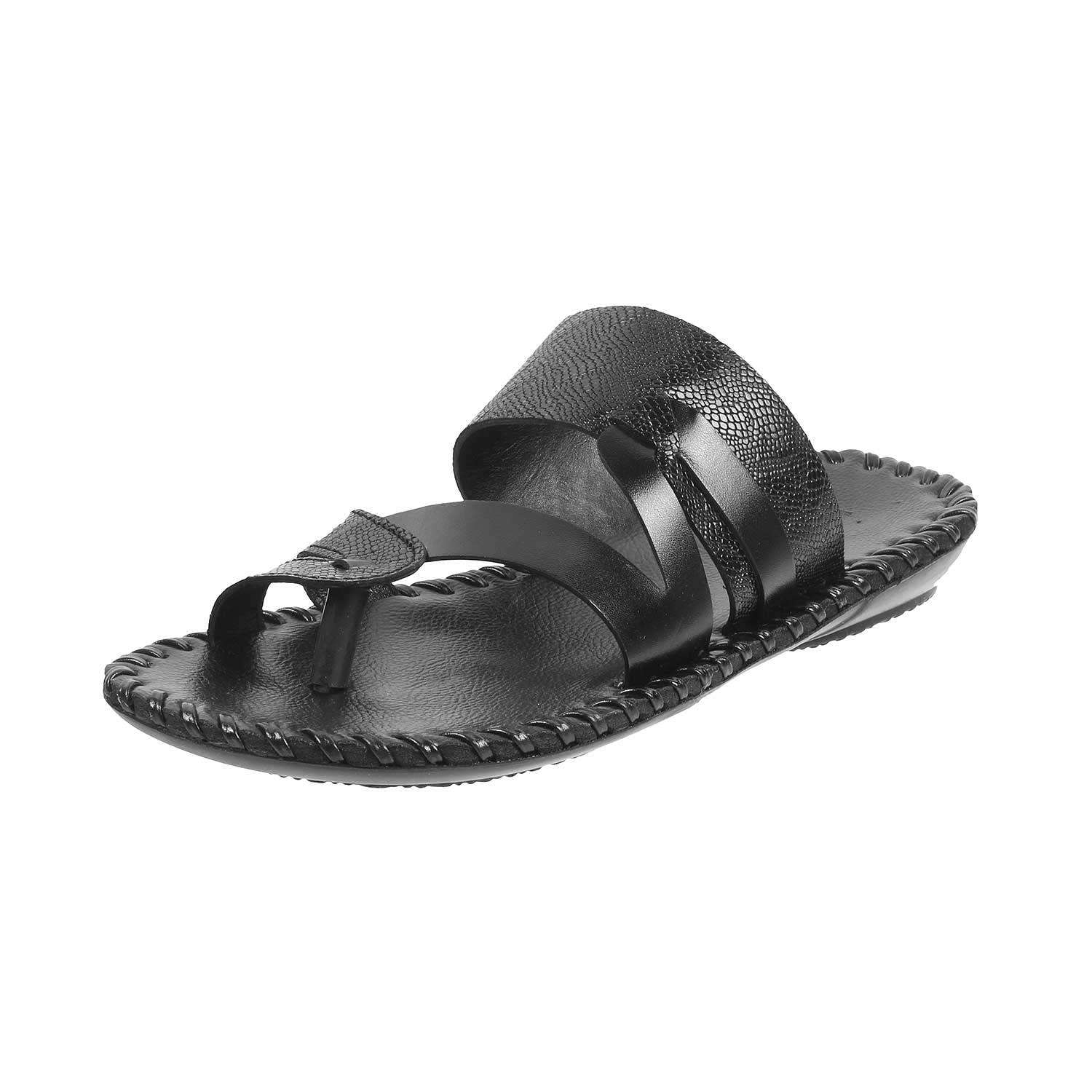 Metro Men Black Leather Thong Slipper | Sandal UK/8 EU/42 (16-101) (B0BM7X4MV5) Amazon Price History, Amazon Price Tracker