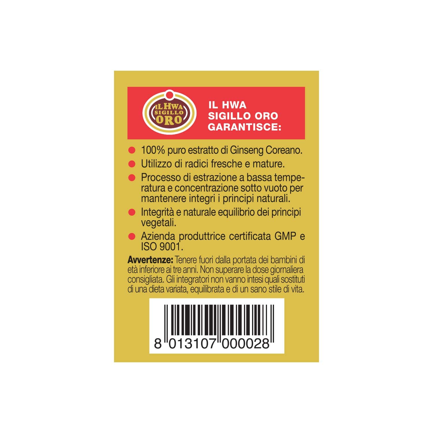 Naturando Ginseng Bianco Sigillo Oro Estratto Molle Tonico adattogeno ad azione Antiaffaticamento- confezione da 20 gr