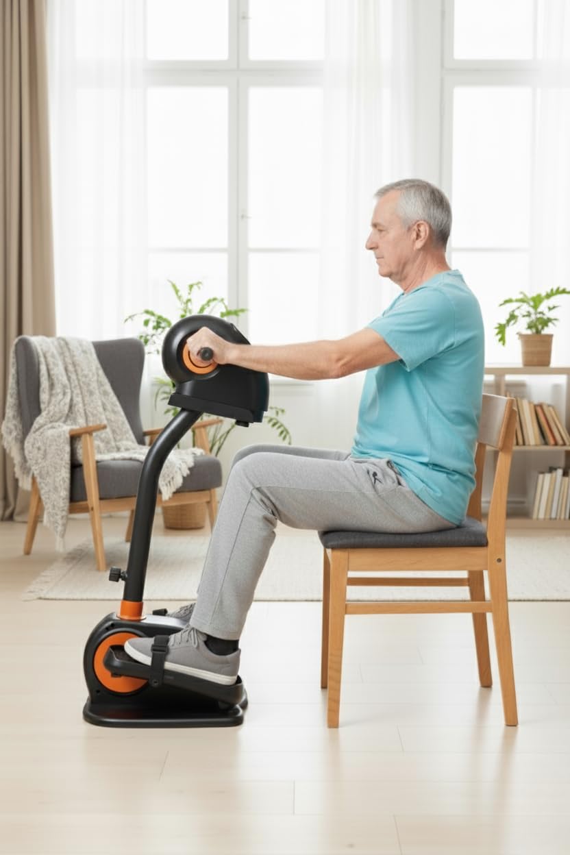 Mini elliptique double, entraînement des bras et des jambes, deux moteurs, 20 vitesses, 3 programmes automatiques