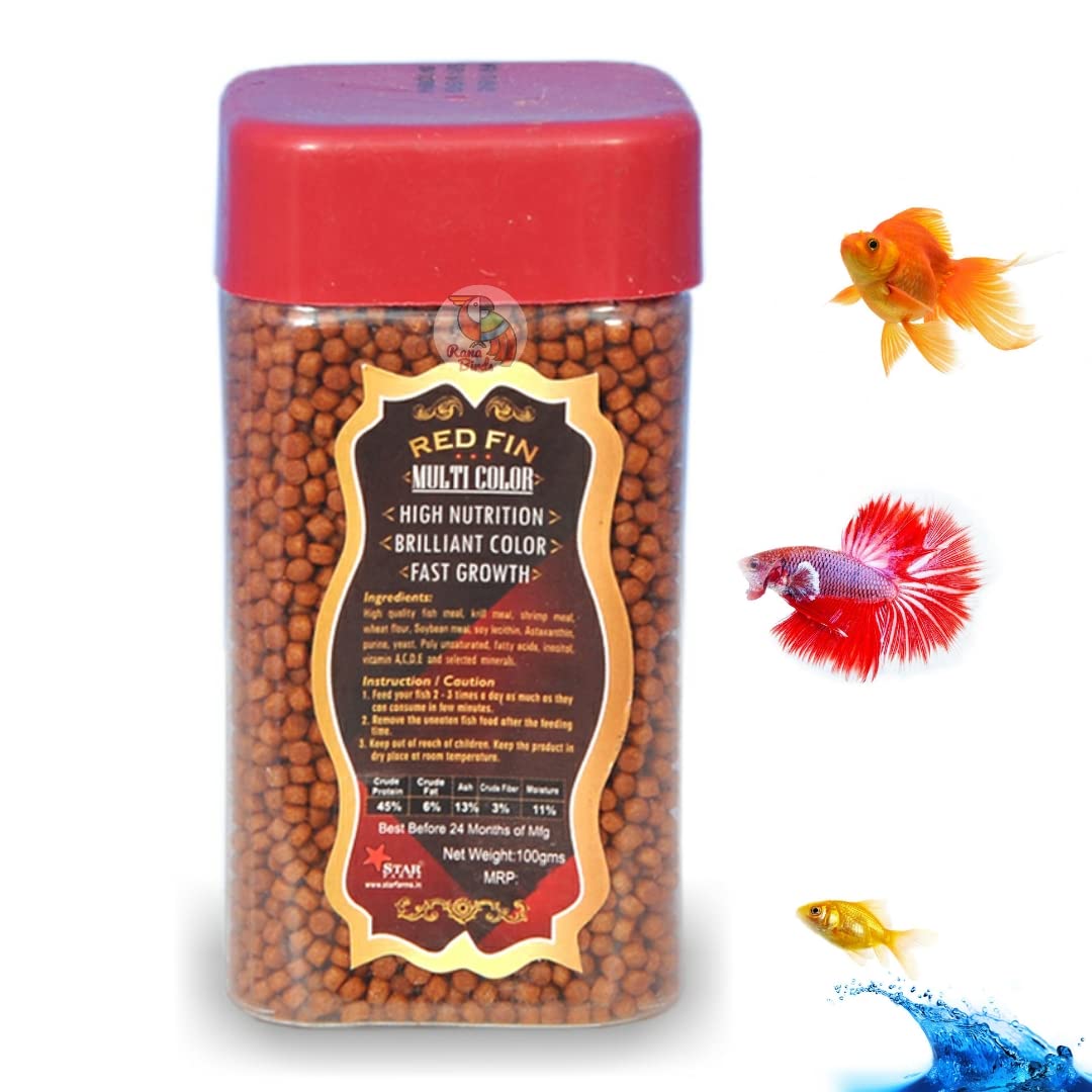 STAR FARMS Red Fin Multicolor 100Grms / HIGH Nutrition, Brilliant Color, Fast Growth/Natural Color Enhancing Fish Food for All Fishes (B0BG6XKVGL) Amazon Price History, Amazon Price Tracker