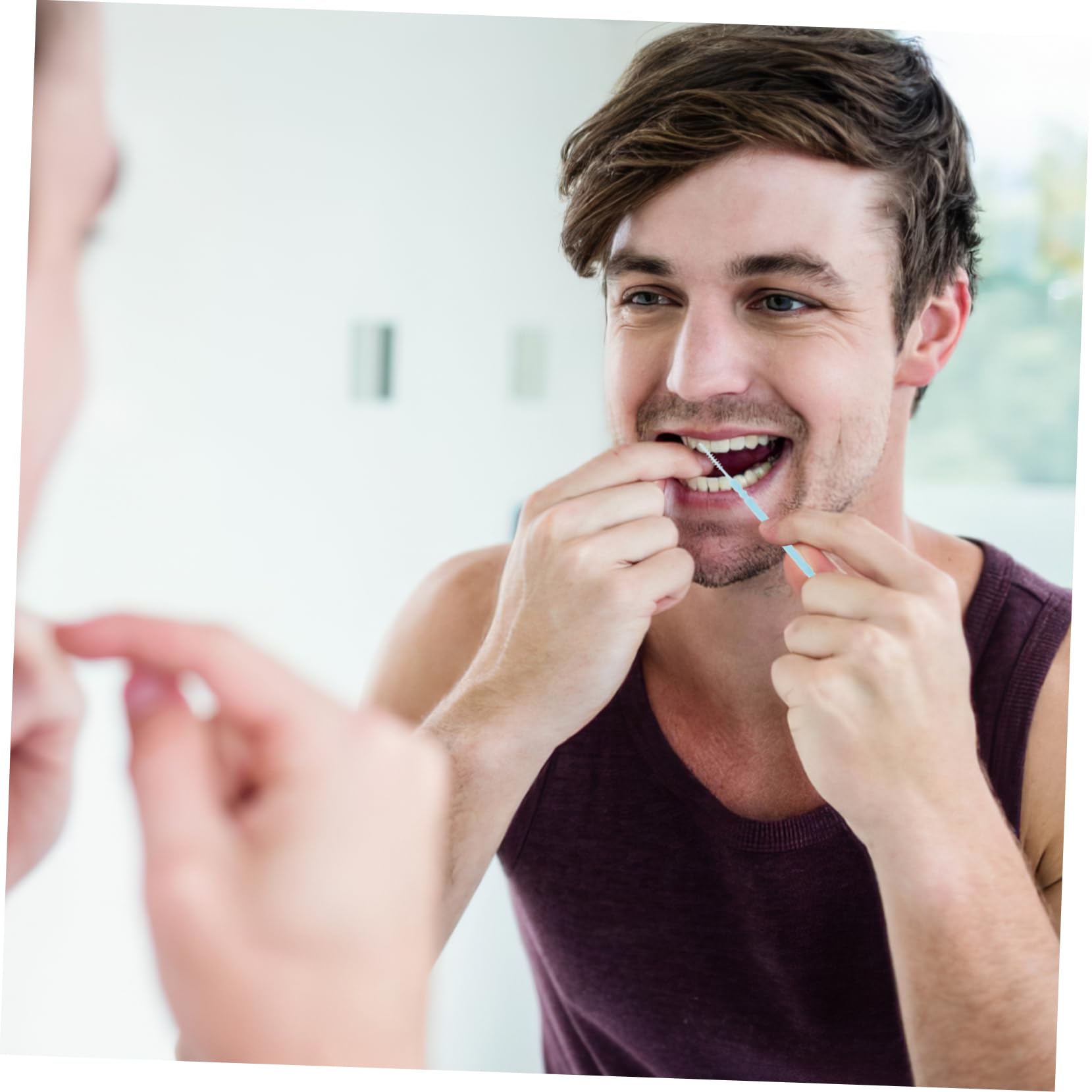 1100piezas Palillos Doble Punta Descartables Azul Cuidado Bucal Higiene Oral Limpieza Interdental Segura y para Adultos