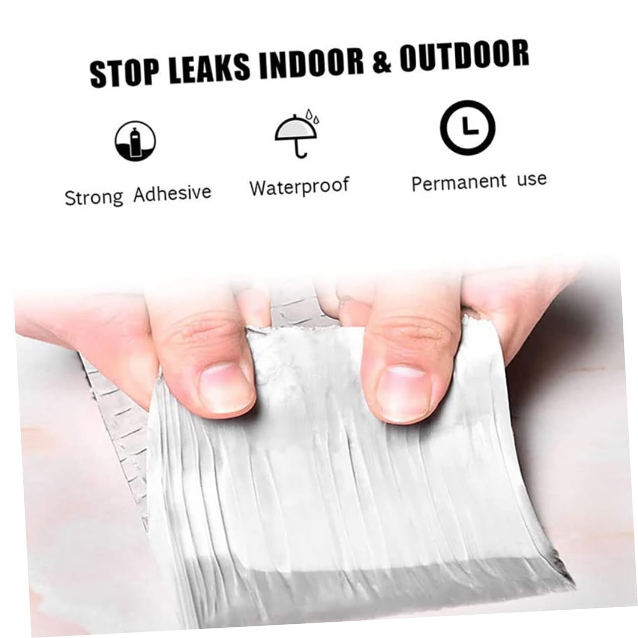 2 rollos Cinta Butilo Sellado Cinta Reparación Fugas Techo Ventanas Tubos Aluminio Multiuso Exterior Interior