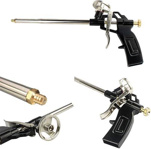 Vista 2 de Picowe - Paquete de 2 pistolas de espuma, pistola de calafateo expandible, cuerpo de metal, pistola de espuma de poliuretano resistente, aplicador