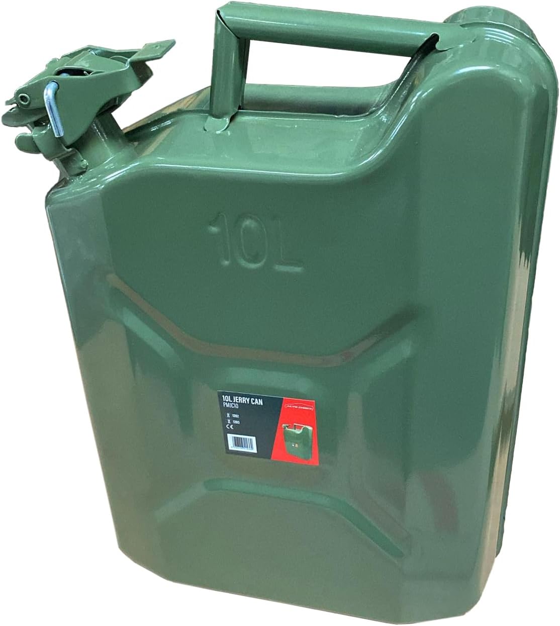 10L Metal Jerry Can (Fuel Can) - Strong construction - Green in Colour
