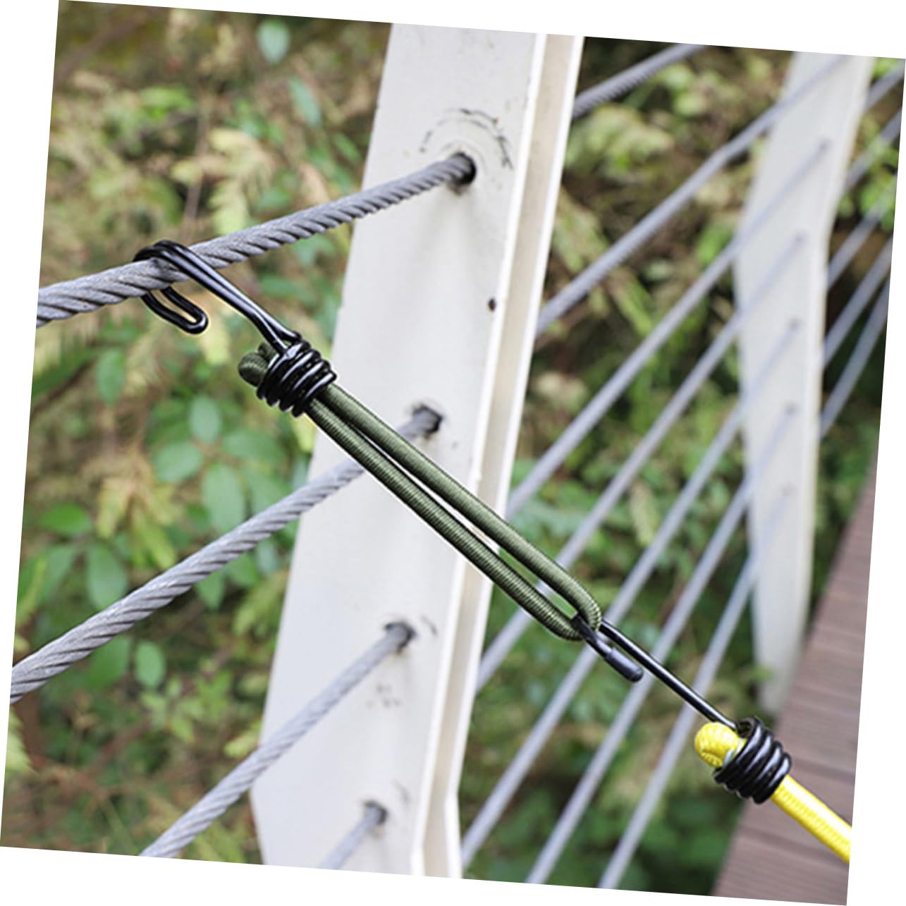 ibasenice Zelt Zubehör Im Freien Zelthaken Für Den Boden Elastisch Bausatz Zeltclips Bungee-seile Mit Haken Camping -Zelt Campinggurte Eisen Olive Green