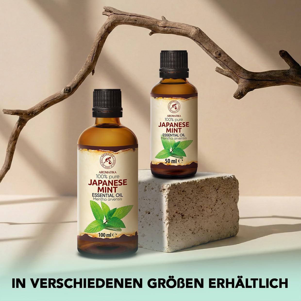 Ätherisches Öl Der Japanischen Minze 2x100 ml - Mentha Arvensis - Reines Ätherisches Minze Öl - für Diffusers und Duftlampen - Frischer Aroma - Minzduft - Aromakerze - Lufterfrischer - Aromatherapie