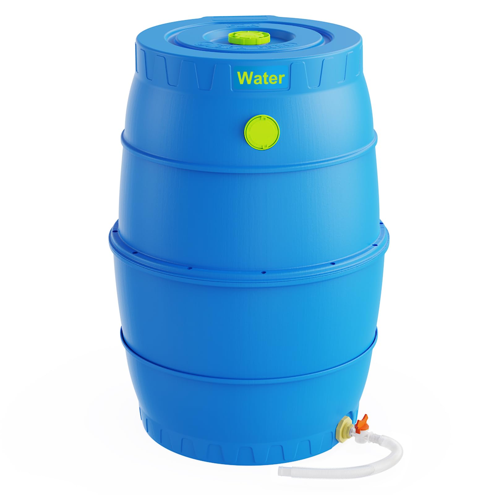 EJWOX 50-Gallon Blue Water Storage Barrel