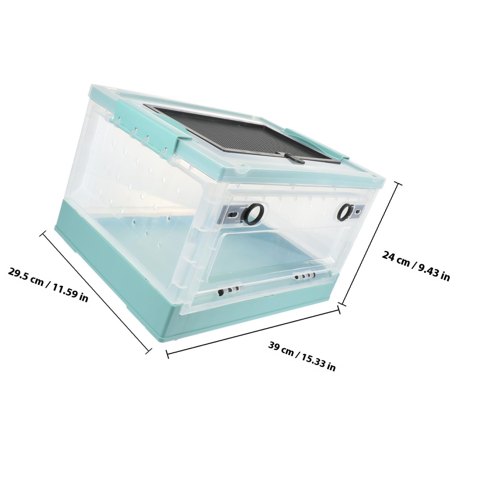 Generisch Haustierkäfig aus Kunststoff für Hamster und Igel mit Luftzirkulation und Atmungsaktivem Design Klappbarer Blauer Terrarium Tierkäfig für Kleintiere