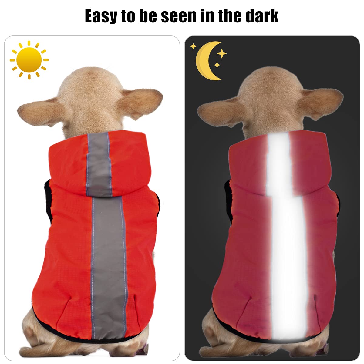 Impermeabile Per Cane 2-in-1 Idepet - Copertura Totale Con Cappuccio, Taglia 2XL Giallo - Foto 2