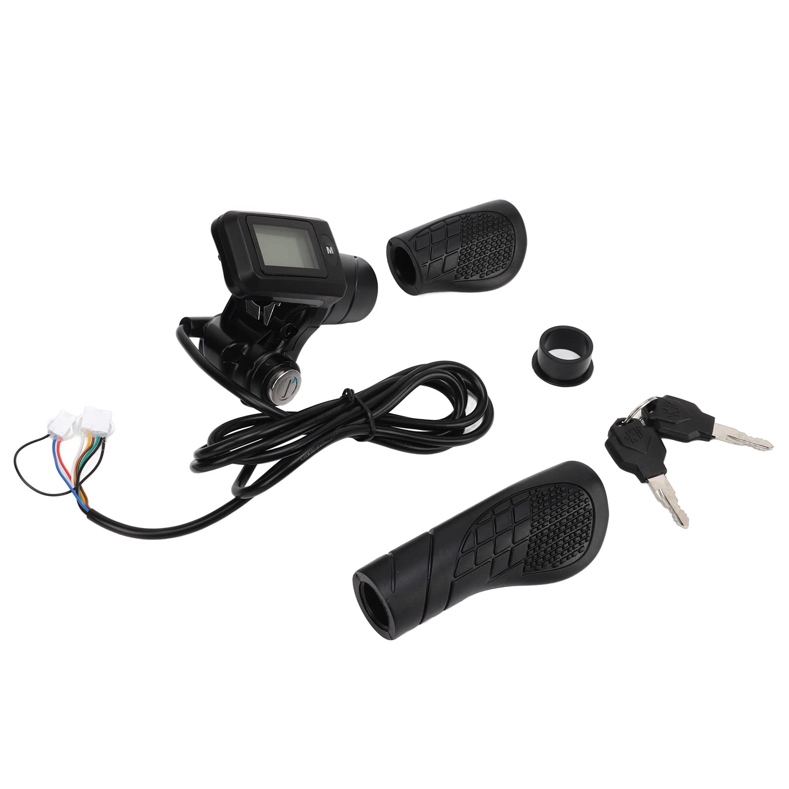 YUYTE Bike Throttle Scooter 805 LCD Display Panel Throttle Grip Set for Electric Bike & Scooter - Half Grip with LCD Display for 22.5mm Handlebars