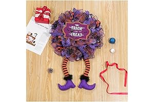15.75inch Halloween Gnome Wreaths for Front Door