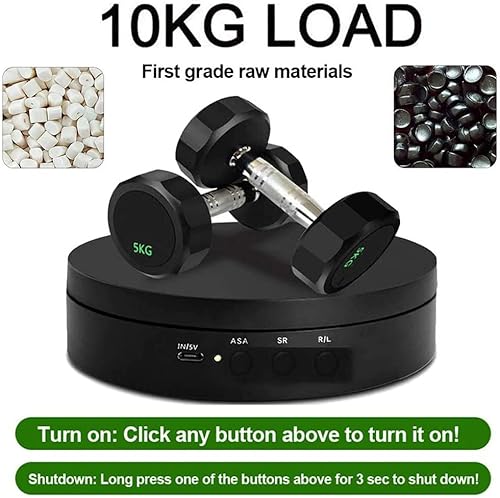 Miniatura 2 de Soporte de exhibición giratorio motorizado, soporte de exhibición electrónico de 360 grados, carga de 5.9 pulgadas23 libras para productos de