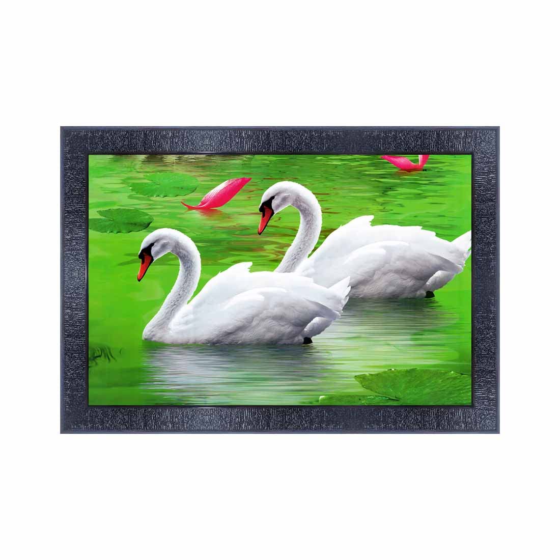 pnf Poster And Frames Swan Wall Painting With Acrylic Sheet | For Living Room, Bedroom | Home Decoration Item | Best Gifting Option (10 * 14inch,Multicolour,Synthetic) 16148