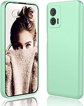 DESSEN Cover per Motorola Moto G73 5G - Liquido Silicone Custodia con Fodera Microfibra Antigraffio Morbida TPU Antishock Protettiva Case Sottile e Flessibile Cover, Verde Chiaro