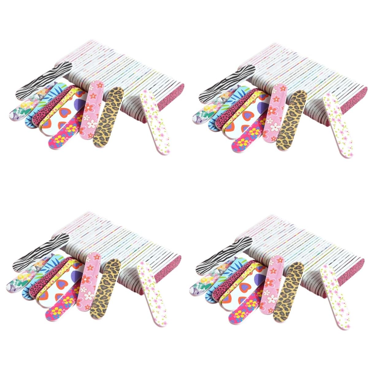 Healeved 240piezas Limas De Uñas De Coloridas De Doble Cara Herramientas De Manicura Para Tratamientos y Extensiones De Uñas