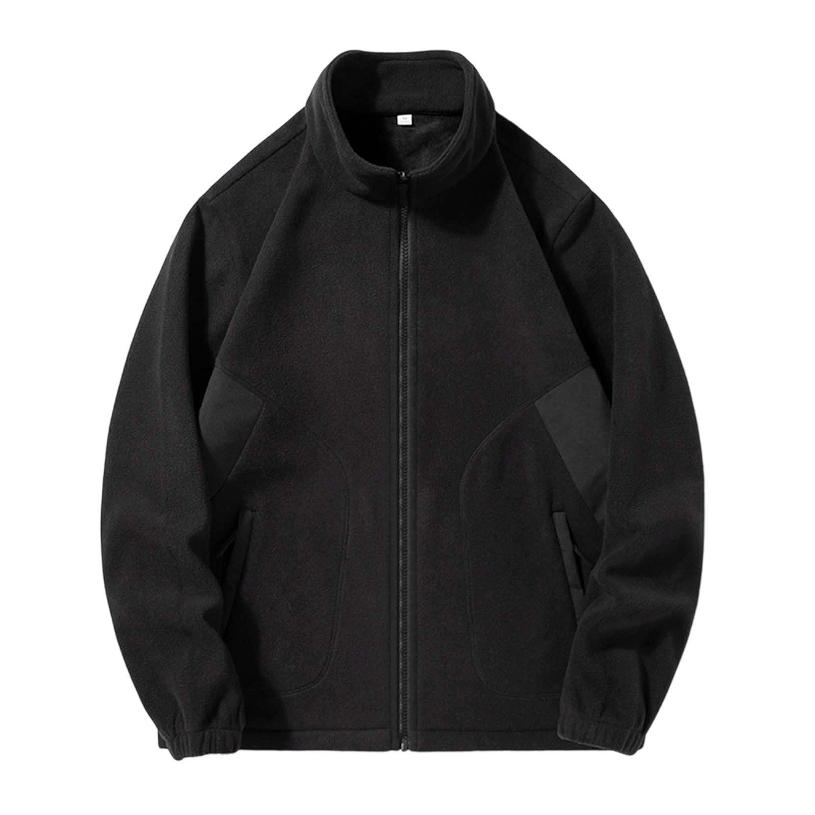 Cazadora Hombre Invierno - Chaqueta Polar de Exterior para Hombre y Mujer, con Cuello Alto, para Clima frío, Informal, con Cremallera