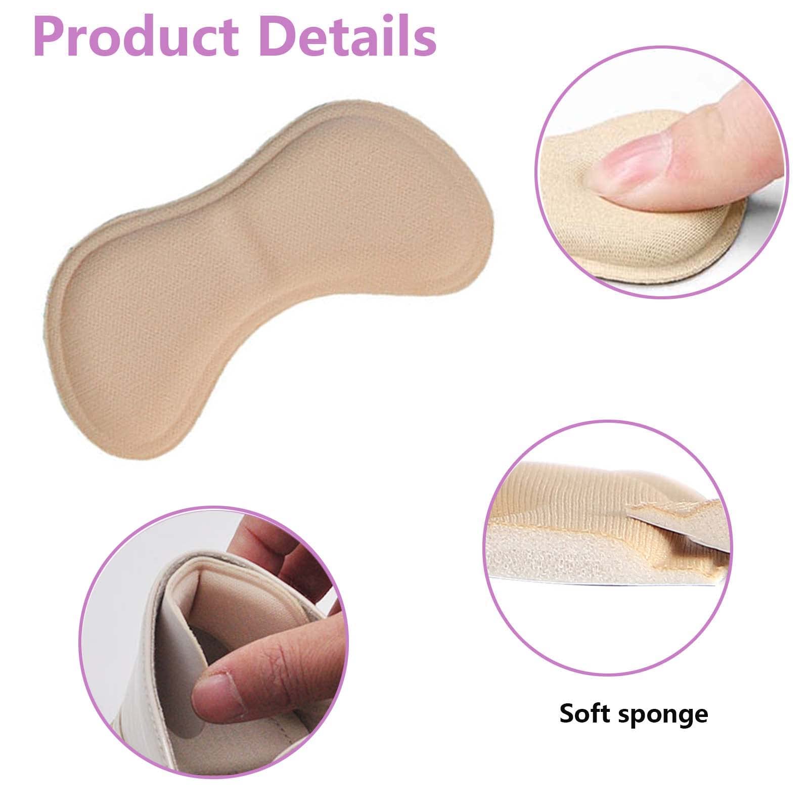 Taloneras para zapatos,8 pares de cómodas taloneras,plantilla autoadhesiva para el cuidado de los pies para zapatos,evitan que los talones rocen y resbalen