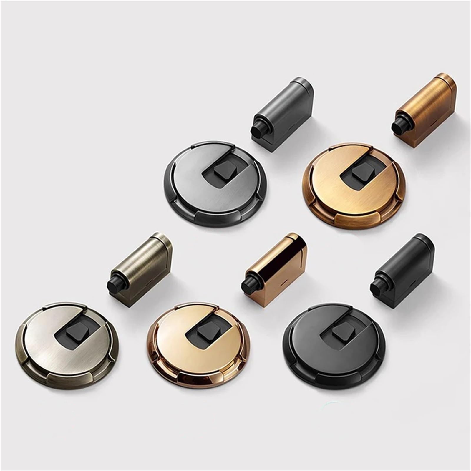 Butée for porte sans poinçon garnitures de meubles modernes nickel satiné