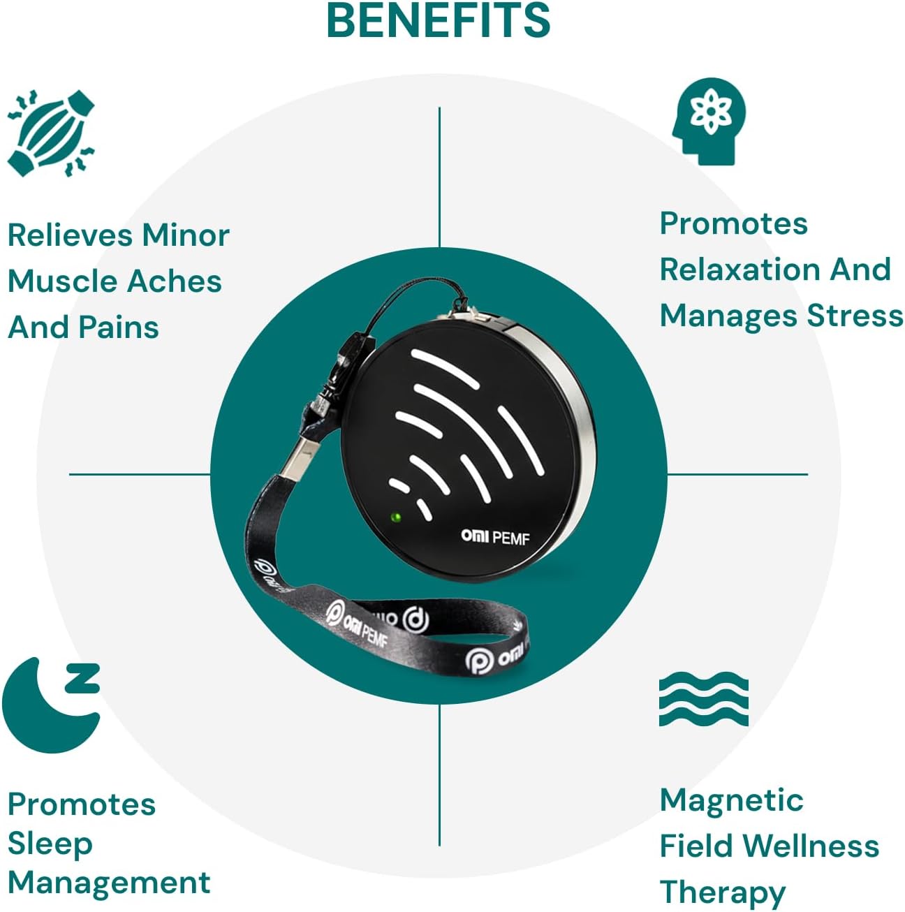 OMI Magnetic Field Therapy Mat - Full Body Mat for General Wellness, Stress, Relaxation & Boosted Energy Levels, Magnetic Field Therapy with Controller & Portable Medallion Device - Image 7