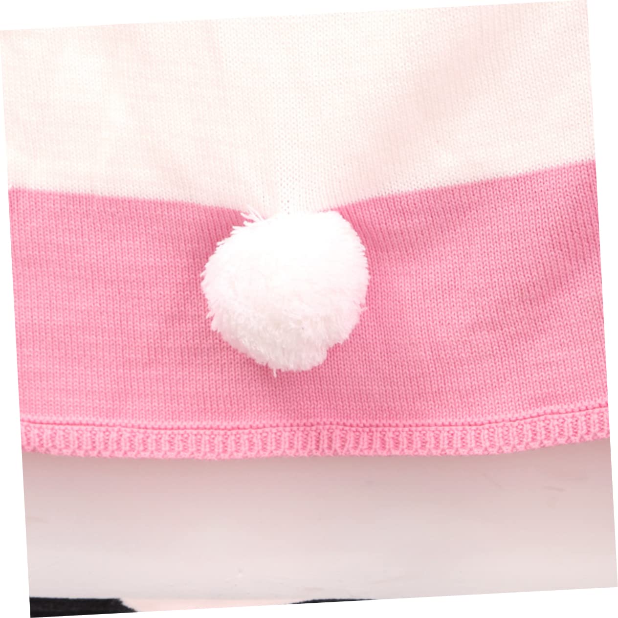 Toyvian Coperta da Letto Neonata a Maglia Forma di Coniglio Rosa
