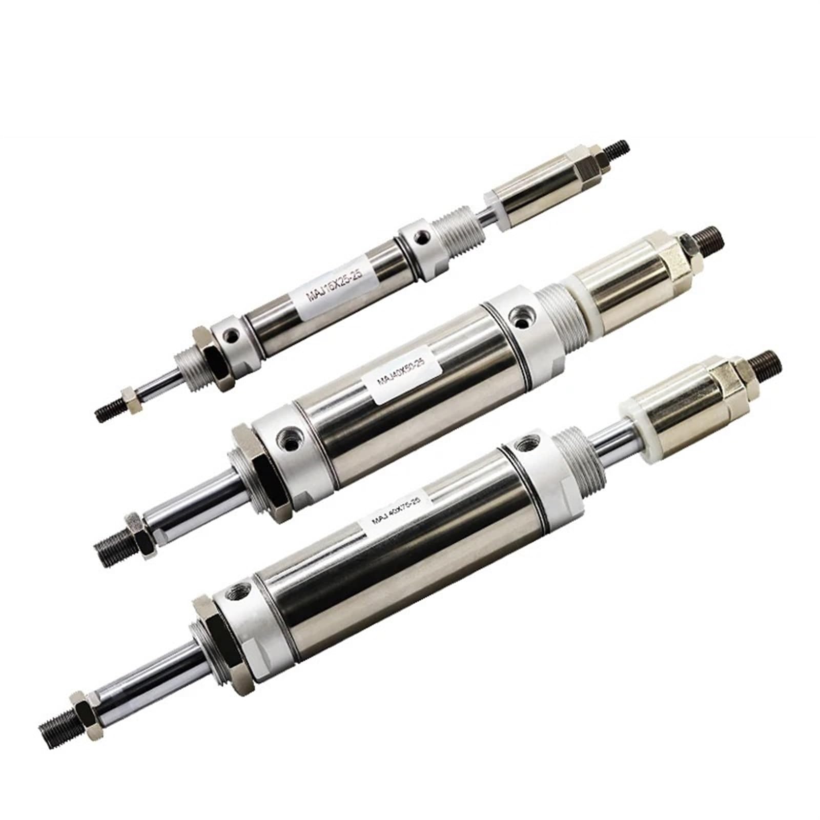 Mini vérin pneumatique à Double Effet MAJ32 mm, Course réglable en Alliage, 1 pièce(Stroke 25-25)